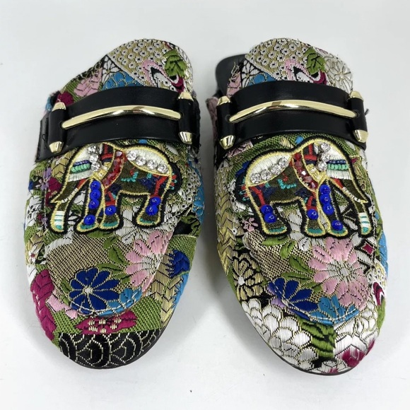 Steve Madden Kera Elephant Mules Flat Slide Slip On Loafers Size 5.5 - Picture 4 of 8